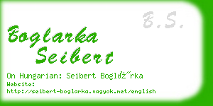 boglarka seibert business card